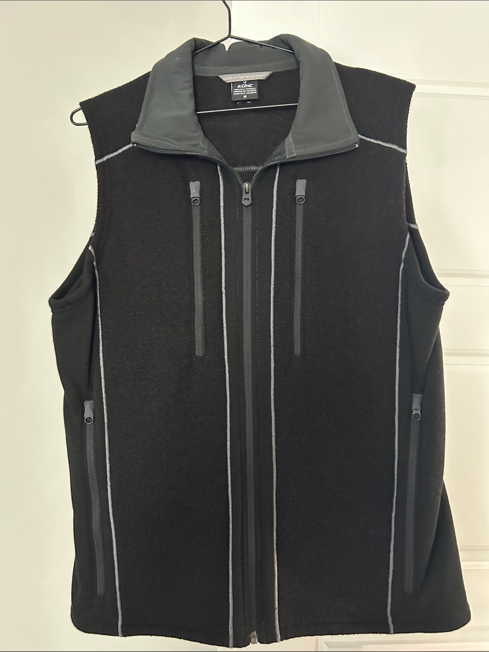 Kuhl Black Fleece Zip Vest with Gray Trim